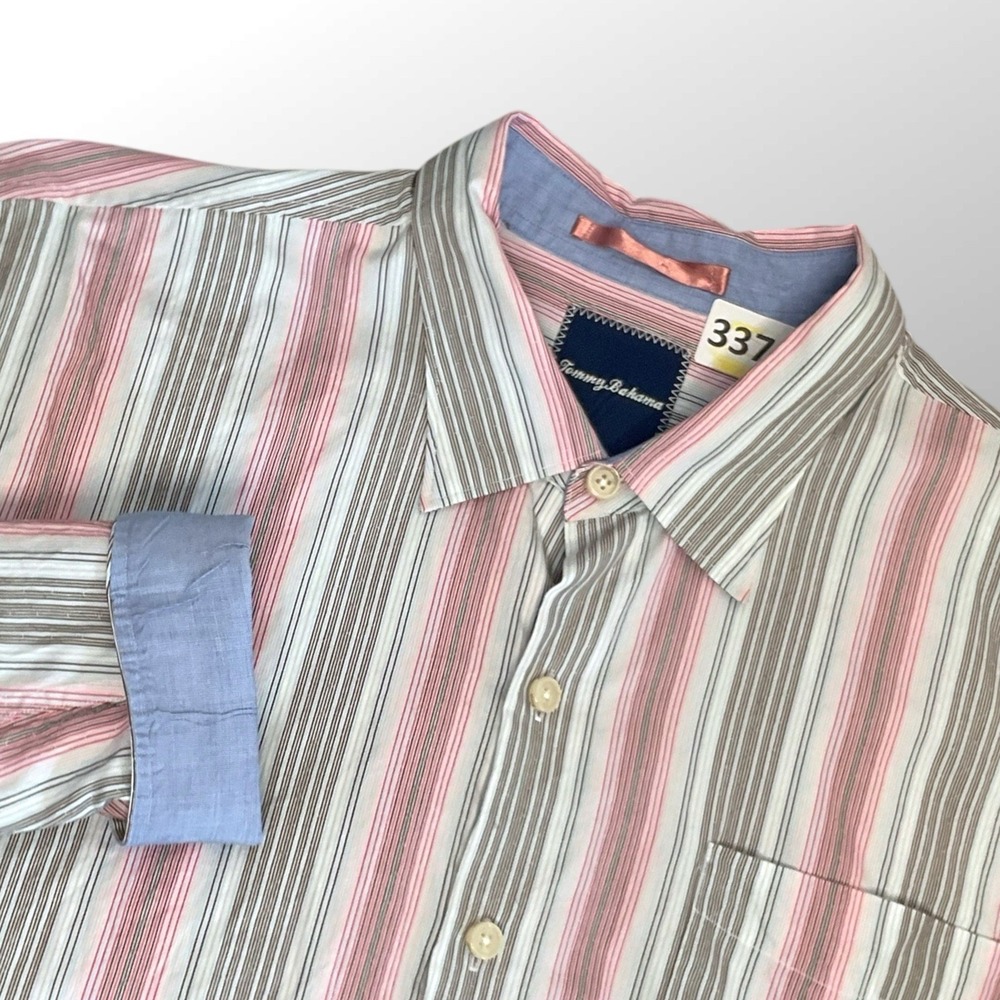 Tommy Bahama Men's size XL Hawaiian Vacation Short Sleeve Coastal Silk Bl Shirt